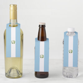 Etiqueta Para Garrafa bandeira da Guatemala