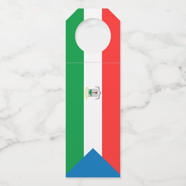 Etiqueta Para Garrafa Bandeira da Guiné Equatorial (Frente)
