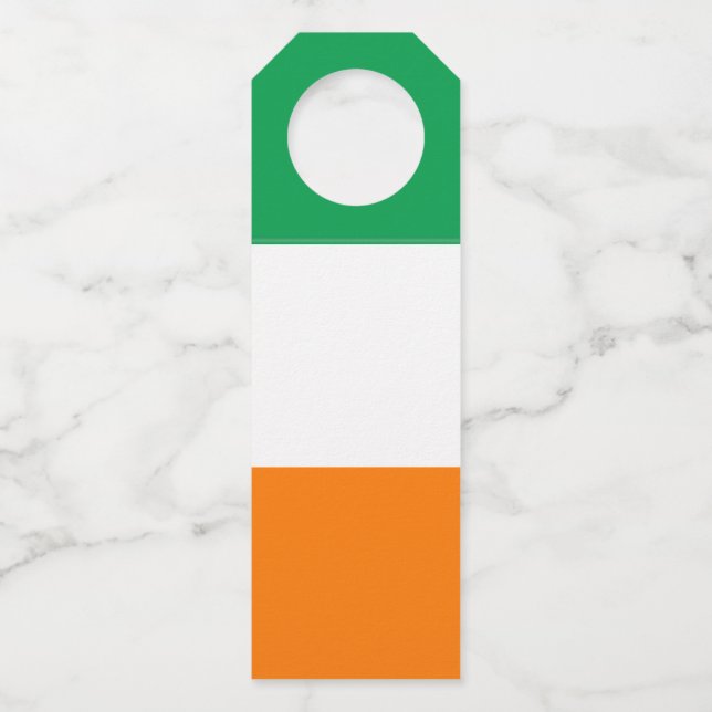 Etiqueta Para Garrafa Bandeira da Irlanda (Frente)