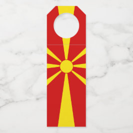 Etiqueta Para Garrafa bandeira da Macedônia do Norte