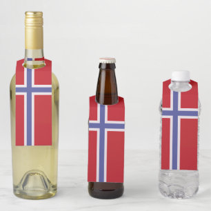 Etiqueta Para Garrafa Bandeira da Noruega
