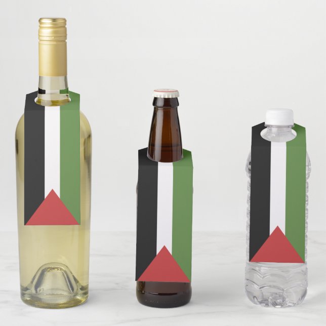 Etiqueta Para Garrafa bandeira da Palestina (In Situ)