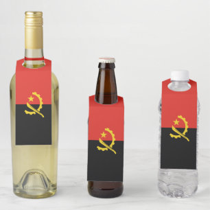 Etiqueta Para Garrafa Bandeira de Angola