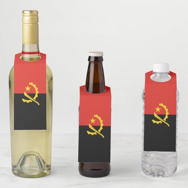 Etiqueta Para Garrafa Bandeira de Angola (In Situ)