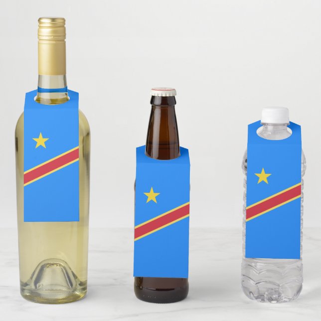 Etiqueta Para Garrafa bandeira do Congo (In Situ)