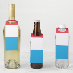 Etiqueta Para Garrafa bandeira do Luxemburgo