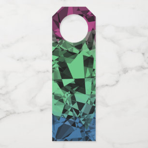 Etiqueta Para Garrafa Bandeira do Orgulho Polissexual Groovy Eclectic Re