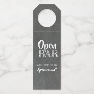 Etiqueta Para Garrafa Bar Aberto - Proposta Divertida para Padrinhos