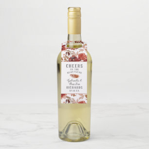 Etiqueta Para Garrafa Bela Russa Casamento Floral Saúde e Obrigado