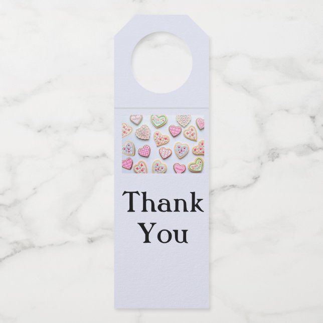 Etiqueta Para Garrafa Biscoitos do dia de os namorados (Frente)