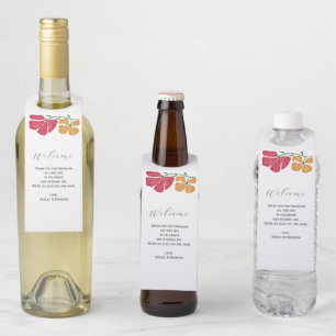 Etiqueta Para Garrafa Boas-vindas ao Hotel Colorful