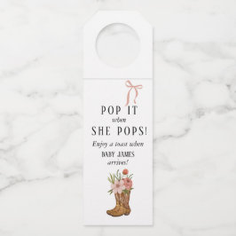 Etiqueta Para Garrafa Boots and Bows POP IT 