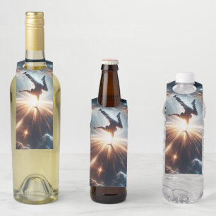 Etiqueta Para Garrafa Breakdancer em ação, Ai, Ação na Galáxia