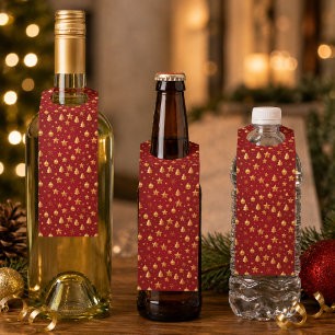 Etiqueta Para Garrafa Brilhando na Noite de Natal 