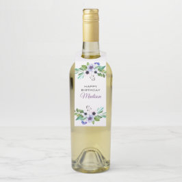 Etiqueta Para Garrafa Buquê de Tons Pastel Coloridos