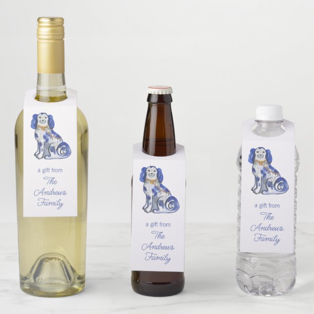 Etiqueta Para Garrafa Cães de Staffordshire (In Situ)