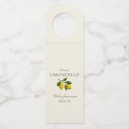 Etiqueta Para Garrafa Casamento Evento Limoncello Amarelo Creme Moderno