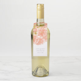 Etiqueta Para Garrafa casamento floral de pêssego primavera