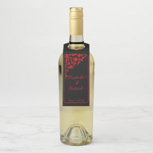 Etiqueta Para Garrafa Casamento Gótico Negro