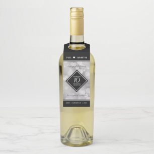 Etiqueta Para Garrafa Celebração do Aniversário de Casamento de 10 Tin