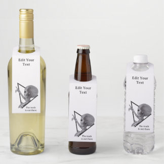 Etiqueta Para Garrafa Cinza, a verdade está lá fora