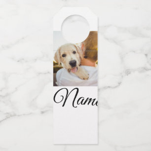 Etiqueta Para Garrafa Cobertor personalizado com foto de animal colorido