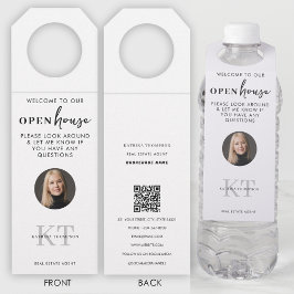 Etiqueta Para Garrafa Código QR de Foto de Agentes de Imóveis e Casas Ab