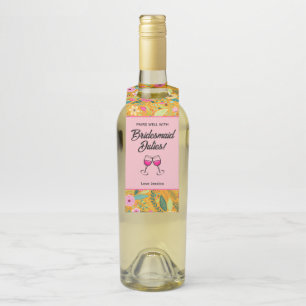 Etiqueta Para Garrafa Combina Bem Com Vinho De Deveres De Damas De Honra