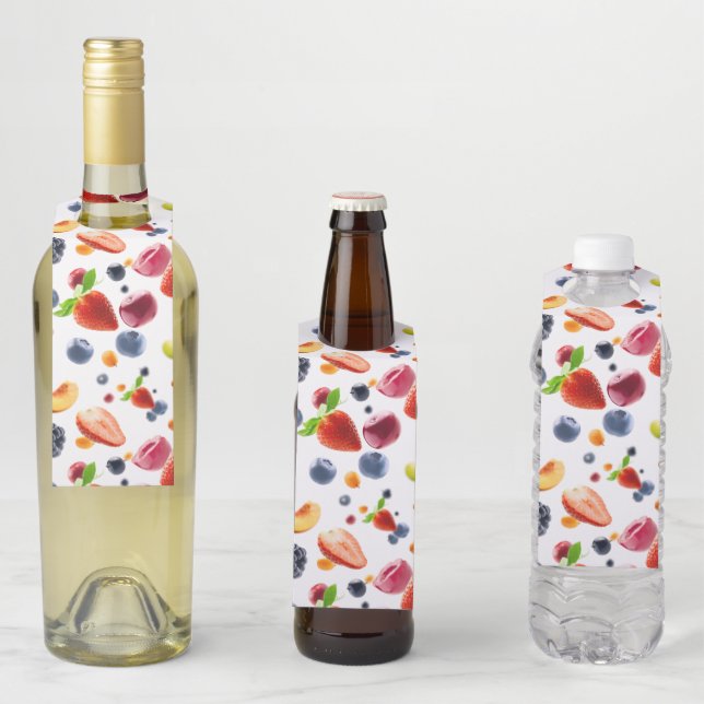 Etiqueta Para Garrafa Combinação de Frutas (In Situ)