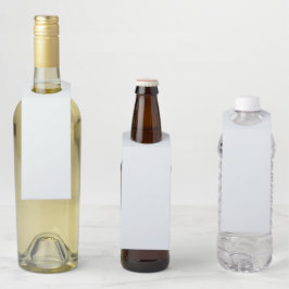 Etiqueta Para Garrafa Cor Sólida Branco Fosco | Clássico | Elegante