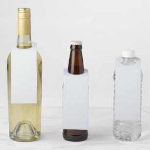 Etiqueta Para Garrafa Cor Sólida Branco Fosco   Clássico   Elegante