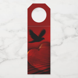 Etiqueta Para Garrafa Corações e Pombas