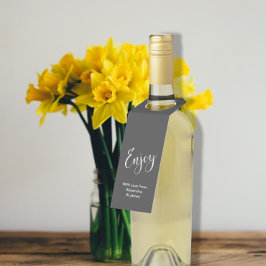 Etiqueta Para Garrafa Desfrute do quadro personalizado