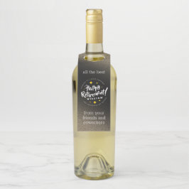 Etiqueta Para Garrafa Diversão Dourada de Estrelas de Lâmpada Retirando 