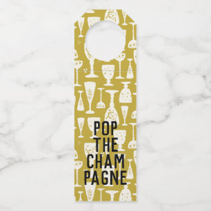 ETIQUETA PARA GARRAFA DOURADO POP DA CHAMPAGNA