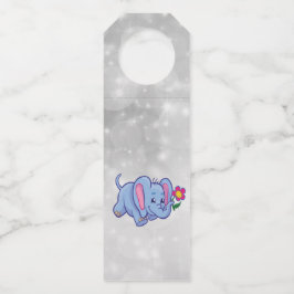 Etiqueta Para Garrafa Elefante de desenho animado fofo