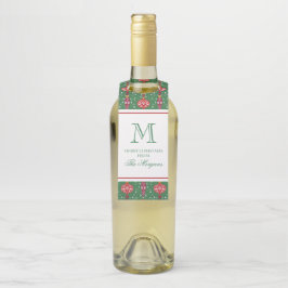 Etiqueta Para Garrafa Enfeites de natal festivos Monograma