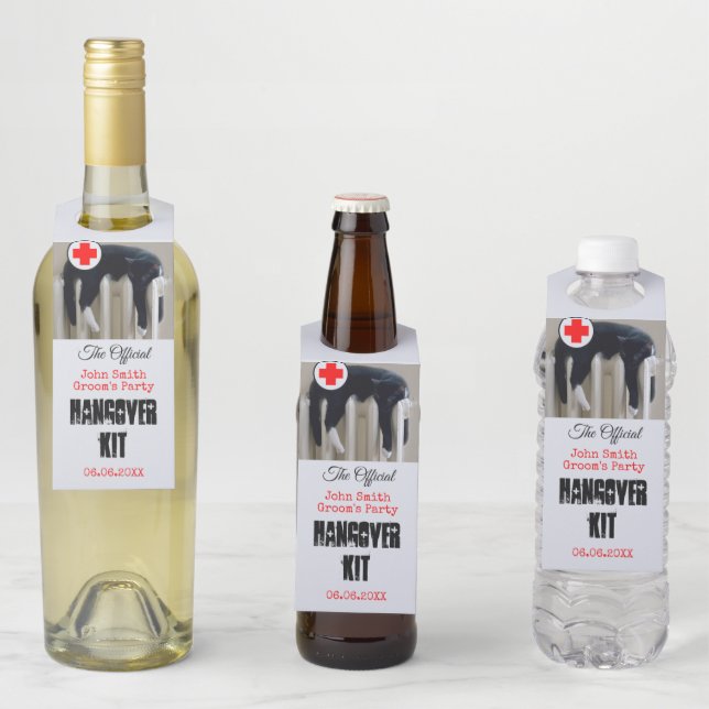 Etiqueta Para Garrafa Engraçado Gato Fanfarrão Festa Festa Fúria (In Situ)