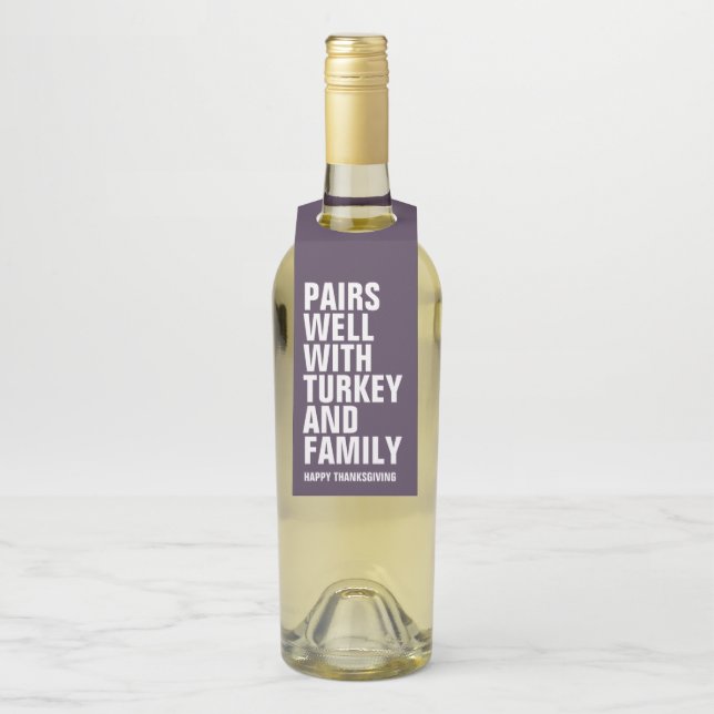 Etiqueta Para Garrafa Engraçado vinho de Ação de Graças (Na garrafa)