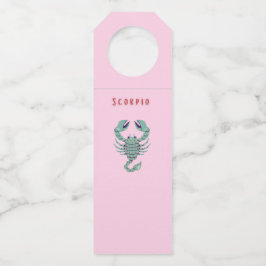 Etiqueta Para Garrafa Escorpião Rosa, zodíaco, signo do zodíaco