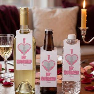 Etiqueta Para Garrafa Eu Amo Meu Marido Personalizado – Adicionar Foto e