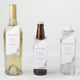 Etiqueta Para Garrafa Eucalyptus Gum deixa verde