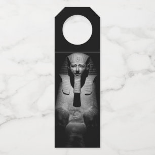Etiqueta Para Garrafa Faraó rei preto e branco