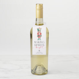 Etiqueta Para Garrafa Fazer Nutcracker Espirita Presente de Natal Brilha