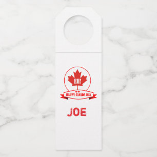 Etiqueta Para Garrafa Feliz Corredor de Garrafas do Dia do Canadá