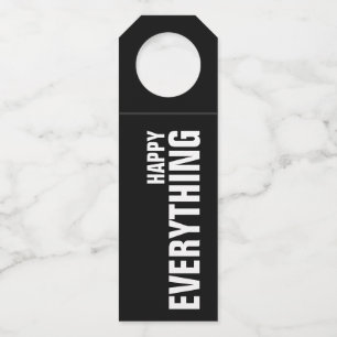 Etiqueta Para Garrafa FELIZ TUDO A Preto