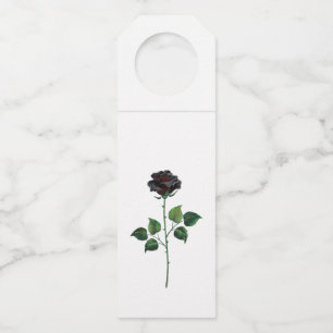 Etiqueta Para Garrafa Flor de rosa negra