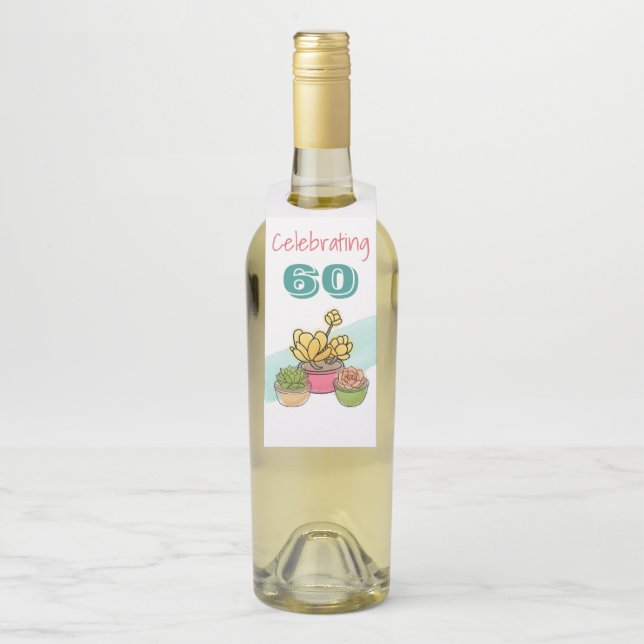 Etiqueta Para Garrafa Floral Flair do Sudoeste (Na garrafa)