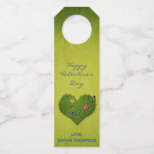 Flores de gramado em forma de coração Borboleta