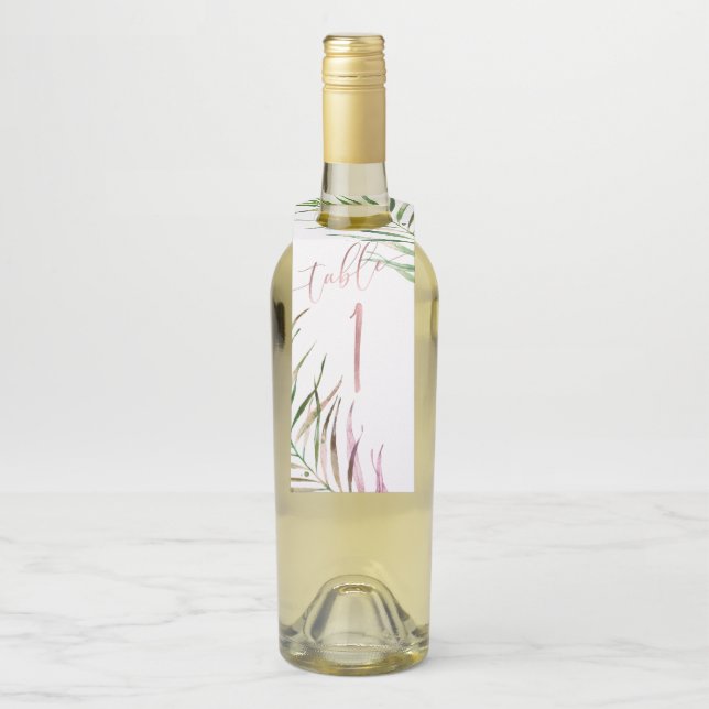 Etiqueta Para Garrafa Folhas de Palmeira Aquarela da PixDezines, Folhage (Na garrafa)